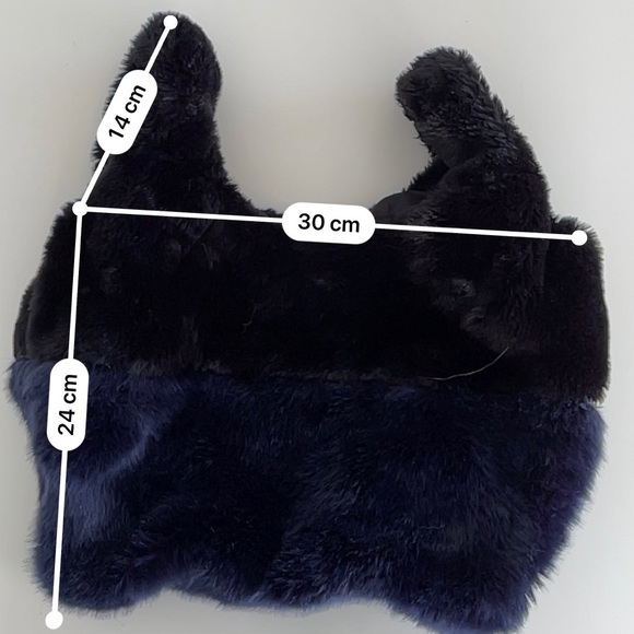 Zara Joint Color Navy Blue Tote - Picture 7 of 7